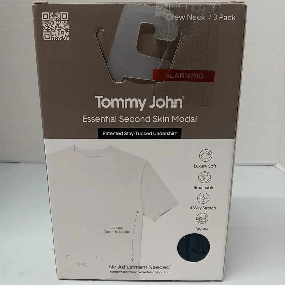 Tommy John Second Skin Crew Neck Undershirt Multicolors Men's Size M Soft 3 Pack